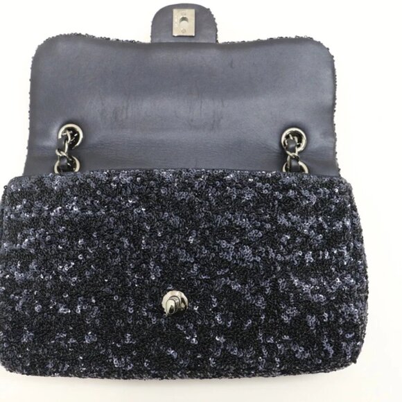 Chanel Timeless Blue Night Micro-Glitter Flap Bag 20464110 - Picture 9 of 15